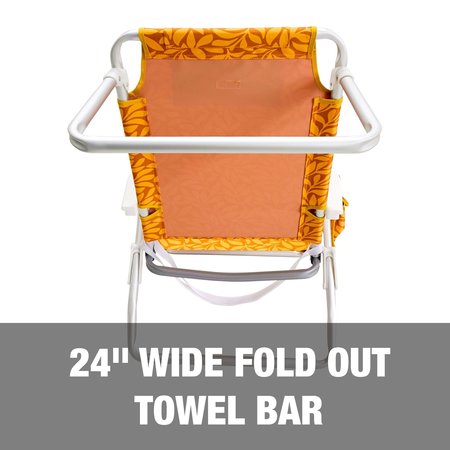 Snow Joe Bliss Hammocks Folding Beach Chair W Towel Rack BBC-352-AL